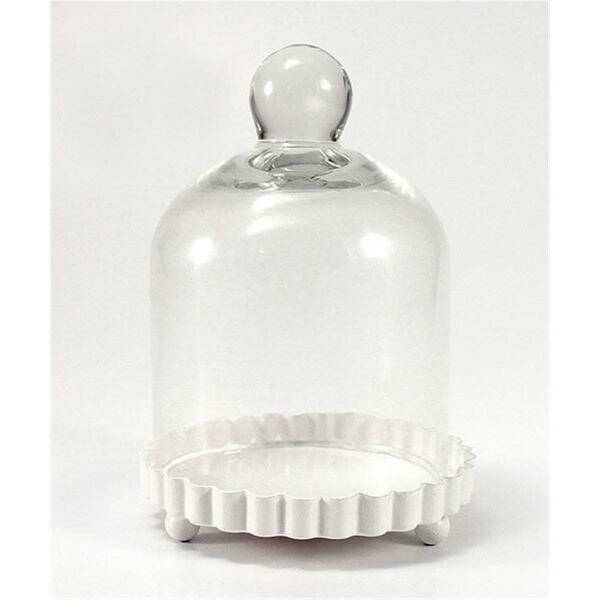 Smartgifts Miniature Glass Bell Jar with White Fluted Base SM142655